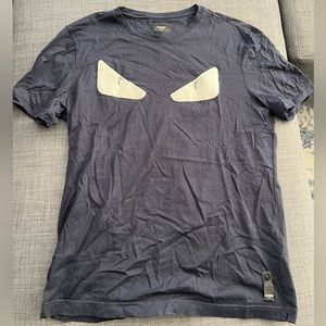 Navy Blue Fendi T Shirt